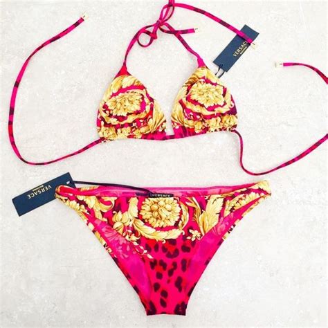 white versace swim|Versace bikinis.